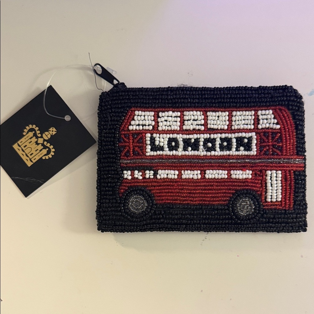 Beaded London Bus Wallet